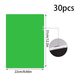 TEMU 30개 A4 폴더 플라스틱 폴더 투명 슬리브 A4 폴더 문서 슬리브 브로셔 폴더 (컬러)