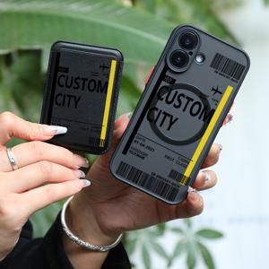 TEMU 휴대폰 케이스 - 2개 1세트 & 아이폰 15 14 13 12 11 Pro Max 7 8 Pus용 패셔너블 고급 풀커버 충격 방지 레터 태그 패턴, 마그네틱 흡착 휴대폰 케이스 & 신용 카드 또는 은행 카드 1-2개 호환 KJ1 고품질 가죽 마그네틱 카드