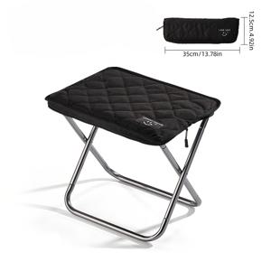 TEMU 알루미늄 합금 휴대용 접이식 의자 1개, 십대에게 적합, 철 합금 프레임, 접이식 야외 피크닉 캠핑 스툴, 경량 여행용 의자, 낚시 액세서리, 휴대용 가방 포함