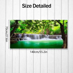 TEMU 2D 플랫, [2D FLAT] 1개 나무 프레임 캔버스, 아름다운 폭포와 수영장 풍경 포스터, 홈 데코레이션용 예술 작품, 거실·침실·사무실·바 벽 장식, 방수·무취, 그림 인쇄, 패턴 벽걸이