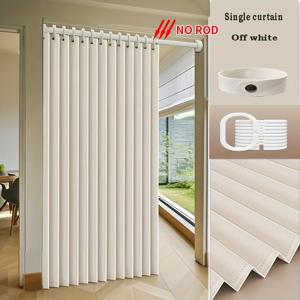 TEMU 1개 폴리에스터 접이식 도어 창문 커튼, 거실, 침실, 주방에 적합한 메시 칸막이 - 세척 용이, 전원 공급 불필요, 다기능 홈 , 주방 사생활 보호 스크린 | 장식용 창문 장식 | 걸이 간편