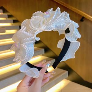 TEMU 우아하고 스타일리시한 패브릭 플라워 헤어밴드, 데일리 웨어 또는 여성 선물로 완벽한 선택