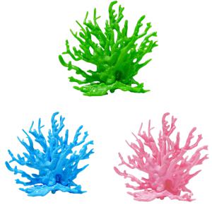 TEMU 어항 조경을 위해 디자인된 혼합 어항 산호 장식 세트 (3개). 사실적인 산호 나무, 파티 테마 바다 식물 장식이 특징이며 거실 장식에 적합합니다.