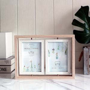 TEMU 1세트 양면 회전식 더블 포토 프레임 4x6인치 사진 디스플레이 테이블 커플 사진 애완동물 사진 액자 결혼식 사진 홈 장식 오너먼트