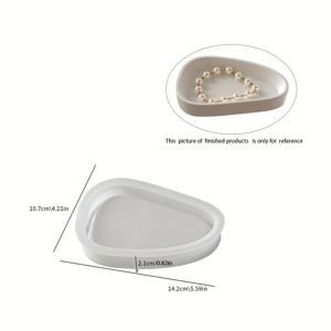 TEMU 1개 불규칙 실리콘 트레이 몰드, 에폭시 레진 석고 시멘트 콘크리트 주조용 몰드 - DIY 쥬얼리 보관함 및 캔들 홀더 제작용, DIY 공예 코스터 몰드, 홈 데코