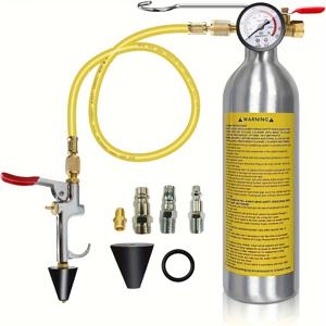 TEMU 자동차 에어컨 콘덴서 캐니스터 청소 및 에어컨 시스템 플러싱 키트 (배터리 없음)