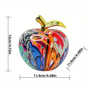 TEMU 사과 장식품, 황금 과일 손잡이로 장식되어 있으며 각 패턴은 독특하며 집에 활기찬 분위기를 더합니다. 침실, 거실 및 공부 테이블에 적합한 스타일을 향상시키는 마무리 터치입니다. 사과 장식품은 휴일 선물이며 생일 선물의 최고 선택입니다