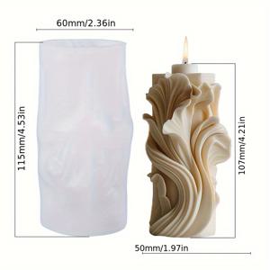 TEMU 파도 모양 향초용 실리콘 몰드, DIY 장식 오너먼트 실리콘 몰드