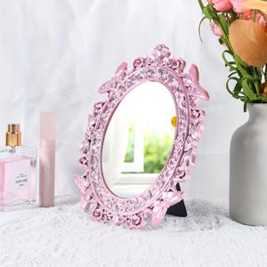 TEMU 빈티지 전기도금 나비 테이블 거울 - 우아하고 내구성 강함, 조절 및 기울기 가능, 드레싱 테이블, 화장대, 홈 데코에 완벽, 신부, 어머니, 베스트 프렌드를 위한 세심한 선물