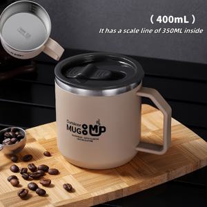 TEMU 1개 304 스테인리스 스틸 이중 레이어 경량 머그 (뚜껑 및 눈금 라인 포함), 양면 드링킹 컵, 물컵, 커피컵, 사무실 야외 커피컵, 야외 레저 모임 필수 물컵