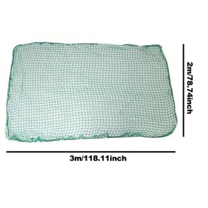 TEMU 헤비듀티 그린 트럭 카고 네트 - 지붕, 트레일러 또는 확장형 트레일러에서 짐 및 액세서리 안전 운반을 위한 내구성 있는 폴리에틸렌 메쉬 커버 | 200x300cm/78.74x118.11인치, 트레일러 및 트럭용