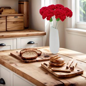 TEMU 수제 코바늘 뜨개질 카네이션 부케 4개 세트. 홈 , 선물, 파티 장식, 생일 선물, 졸업 선물, 스승의 날 선물로 적합합니다.