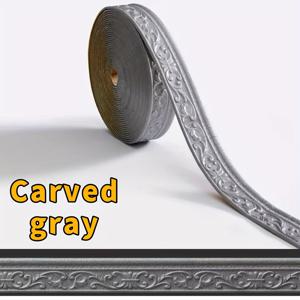 TEMU 3D 패턴 엠보싱 폼 자가 점착 킥보드 벽 스티커, 길이 900cm, 폭 8cm, 방수 및 얼룩 방지 기능이 있는 부드러운 벽 장식