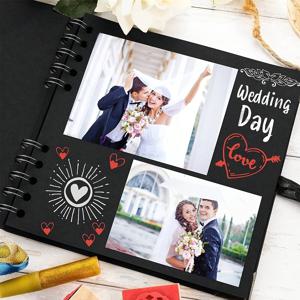 TEMU 크라프트 종이로 제작된 60개의 빈 페이지가 있는 스크랩북 앨범. 생일 및 휴일 선물, 공예 프로젝트, 가족, 크리스마스 및 추수감사절에 적합한 하드커버 스크랩북