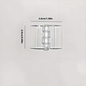 TEMU 16개 투명 아크릴 경첩, 공예, 수족관 덮개, 캐비닛, 진열대, 플라스틱 캐비닛 경첩, 작은 상자용 미니 접이식 경첩, 공예 주얼리 상자용 투명 서랍 경첩에 적합