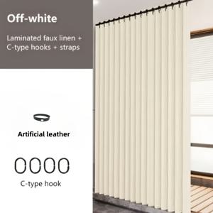 TEMU 내열성 접이식 자석 잠금 샤워 커튼 - 세련된 그레이 패브릭, 가정 및 레스토랑용 욕실 칸막이, 후크 포함, 모던 럭셔리 디자인, 욕실 샤워 커튼