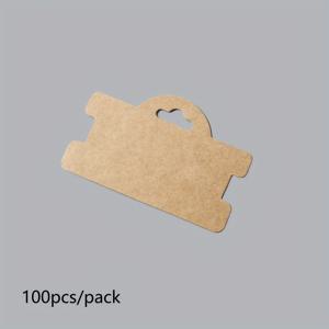 TEMU 100팩 헤어 타이 브레이슬릿 카드스톡 카드, U자형 디자인과 비행기 구멍, 쥬얼리 종이 카드 포장 (액세서리 미포함)