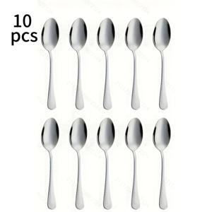 TEMU 10개 스테인리스 금색 조미료 숟가락 가정용 식기 작은 스푼 커피 저어주는 숟가락 주방 미니 국자 소금 삽