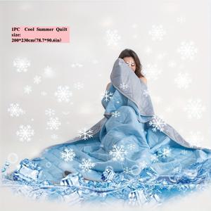 TEMU 단색 퀼트, 쿨링 담요, 여름 에어컨에 적합, 세탁기 사용 가능, 시원하고 부드러운 원단으로 제작, 침실, 게스트룸 및 기숙사에 편안함