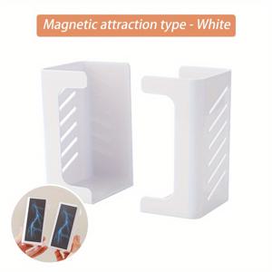 TEMU 자석 장갑 티슈 디스펜서 & 홀더 - 자석 베이스 (접착제/나사 없음) 벽/냉장고 장착 가능, 물티슈, 냅킨, 페이퍼 타월용 - 가정, 주방, 사무실, 레스토랑용 플라스틱 보관 정리함 - 공간 절약형 홀더