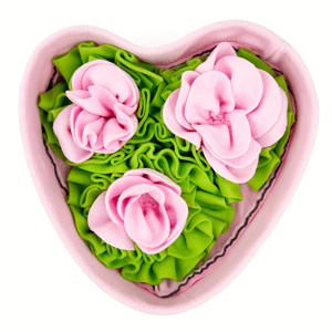 TEMU 반려동물 식사용 스너플 매트 포징 매트 슬로우 피더 퍼즐 장난감 인터랙티브 강아지 장난감 고양이 장난감 하트형 미끄럼 방지 내구성 모든 견종에 적합