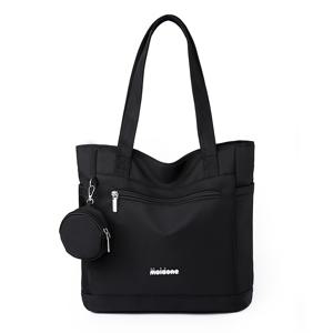 TEMU 스타일리시 & 기능성 여성 숄더백 - 탈부착 미니 파우치, 내구성 있는 지퍼 클로저 및 고정 스트랩, 캐주얼 출퇴근용 토트백 (카키/블랙/네이비/퍼플/핑크/오렌지), 메탈릭 하드웨어 액센트, 여행용 액세서리, 디자인, 튼튼한 구조, 패션 애호가를 위한 멀티포켓 스타일리쉬 가방