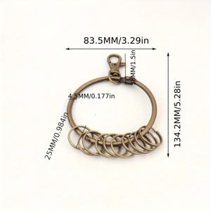 TEMU 대형 버틀러 키가 특징인 빈티지 키체인. 브론즈 또는 키 보관용 대형 링이 포함되어 있습니다. 여러 개의 키를 보관할 수 있으며, 로브스터 클라스프 키체인이 함께 제공되어 다양한 키에 완벽한 액세서리이며 이상적인 선물입니다.