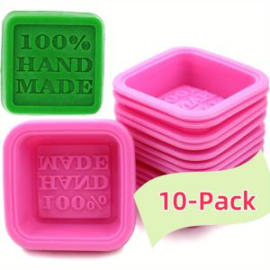 TEMU 실리콘 비누 몰드 10개 세트, 클래식 핸드메이드 실리콘 몰드, 배스 밤, 비누 만들기 및 선물용으로 적합