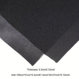 TEMU 105Cm/41.3인치 * 51Cm/20.07인치 통기성 폴리우레탄 먼지 필터 스펀지 메시, 스피커, 에어 컴프레서 먼지 보호, 진공 청소기 필터 스펀지, 에어컨에 적합