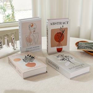 TEMU 4pcs 모티베이션 데스크 장식 세트, 장식용 책, 장식용 책, 책장, 테이블, 커피 테이블, 거실, TV 스탠드, 남성과 여성용 사무실 장식용 책 상자