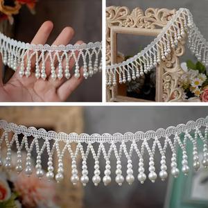 TEMU 수제 비즈 인조 진주 태슬 펜던트, 의류 레이스 장식용, 펜던트 체인, 칼라, 웨딩 드레스 장식, 의류 재료, 헤어피스 및 신발 부품에 적합