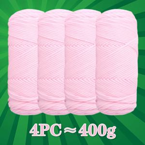 TEMU 4개입 부드럽고 따뜻한 중간 두께 실 - 스웨터, 장갑, 양말, 스카프용 - 피부에 친화적인 폴리에스터 섬유 코바늘 & 뜨개질 실 - 코트, 모자, 다양한 색상 옵션 & 공예용
