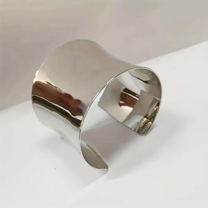 TEMU 1 여성용 패션 오픈 뱅글, 광택 있고 화려한 와이드 오픈 디자인, 데일리웨어, 파티, 어버이날, 졸업 시즌, 스승의 날, 결혼 기념일 선물로 다용도