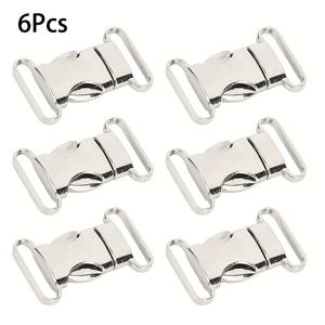TEMU 6개 내구성 스테인리스 스틸 퀵 릴리즈 버클, 가방 허리띠 조절용 미니 웨빙 버클, 팔찌 및 애완동물 목걸이 액세서리