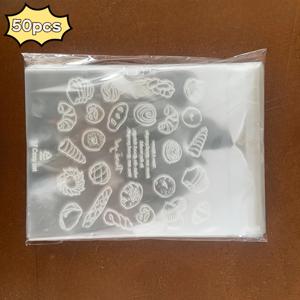 TEMU 50개입 자체 밀봉 빵 봉투 세트 - 감사 인사 프린트 포함 - 베이킹 제품 및 과일을 위한 다용도 식품 보관 - 가정 주방 정리에 필수품 (5.91 X 7.09인치)