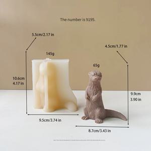 TEMU 수달 아로마테라피 석고 캔들 핸드메이드 실리콘 몰드