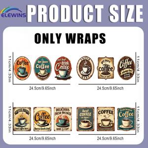 TEMU 12개 팩 전문가용 UV DTF 컵 - 16온스 여행용 머그, 빈티지 커피 라벨 열전사 필름에 적합 | 영구적인 스크래치 방지 전사, 유리컵 및 머그와 호환, 간편한 박리 UV DTF 전사, 매끄러운 곡면에 완벽하게 맞음