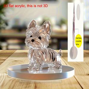 TEMU 2D 플랫 - JIT2D 평면, 장식 조각상과 아크릴 장식품이 만남, 당신만의 특별한 작은 아름다움을 만듭니다. | 강아지 장식품, 봄에 적합합니다. 침실, 거실, 사무실에 매우 적합합니다.