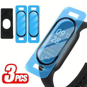 TEMU 샤오미 미밴드 8/9/10 호환, 로케이터 및 스크래퍼 카드 포함 3개입 필름 세트, 미밴드 보호 필름 3팩