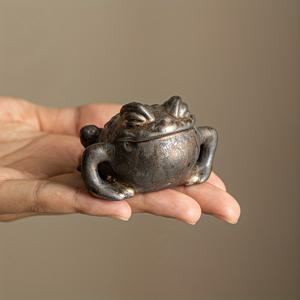 TEMU 수제 세라믹 두꺼비 조각상 - 러스틱 그린 가든 플랜터, 로맨틱 홈 데코, 차 애호가를 위한 완벽한 선물, 실내/야외 사용 가능, 개구리 정원 장식