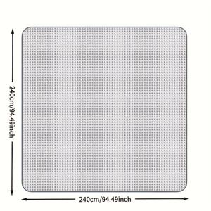 TEMU 휴대용 접이식 야외 피크닉 담요로 사용할 수 있는, 습기 방지 기능이 있는, 세탁기 사용 가능, 세척이 용이하며, 캠핑, 피크닉 및 휴일에 적합한, 사계절 사용 가능한 고품질 단열 캠핑 매트