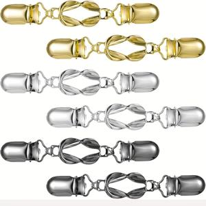 TEMU 빈티지 스웨터 클립, 드레스 클립, 스카프 클립 세트, 6개 세트, 뒷면 숄 가디건 칼라 엘레강스 드레스 클립, 가디건, 숄, 의류, 스웨터, 장갑, 드레스, 스카프, 가디건용