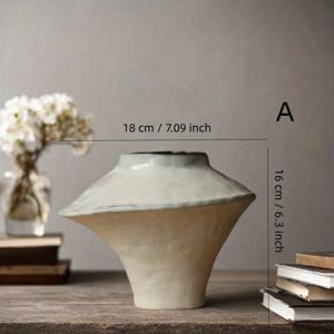 TEMU 모던 세라믹 화병 - 높은 원통형 꽃병, 인공 꽃 및 장식용, 우아한 센터피스, 집들이 선물, 테이블, 선반, 벽난로 장식용 세라믹 원통형 화병