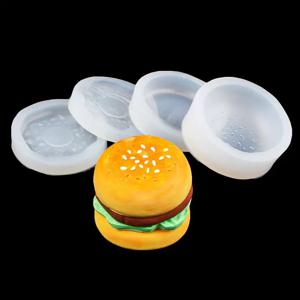 TEMU 레이어드 햄버거와 감자튀김 시뮬레이션 실리콘 몰드, 4중 햄버거, 6중 햄버거, 프렌치프라이, 양초, 아로마테라피, 클레이, 석고, 비누, 생일 장식용 DIY 공예 몰드. 크리스마스, 추수감사절, 생일 파티 등에 적합