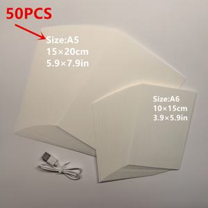 TEMU 250g 고품질 무광 종이 50매, 화이트 및 화이트 카드스톡, DIY 엽서, 축하 카드, 웨딩 시즌, 신학기, 생일 파티 초대장에 적합, A5/A6 사이즈 제공