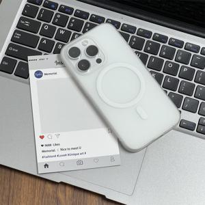 TEMU 휴대폰 케이스 - 피부처럼 느껴지는 아이스 미스트 마그네틱 케이스는 아이폰 16, 16 Pro Max, 15, 15 Pro Max, 14, 14 Pro Max, 13, 13 Pro Max, 12, 12 Pro Max, 11, 그리고 11 Pro Max에 적합합니다. 고급스러운 낙하 방지 기능을 제공하며 크리스마스 선물로 완벽합니다.