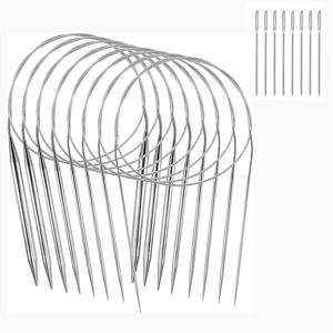 TEMU 8pcs 스테인리스 스틸 원형 뜨개바늘 세트, 다양한 사이즈 (2mm, 2.5mm, 3.5mm, 4mm, 4.5mm, 5.5mm, 6.5mm, 7mm), 길이 40cm-120cm, 스웨터, 스카프, 모자, 장갑, 양말 등 뜨개질용, 두꺼운 루프 도구, DIY 공예, 어버이날 선물