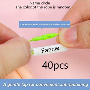 TEMU [맞춤형 이름 스티커] 10//40/50/60개 세트, 학교용, 신발, 방수 물병, 필통, 모자, 옷, 우산 등에 사용 가능한 탈부착 라벨, 심플 이름 끈, 신발 이름표