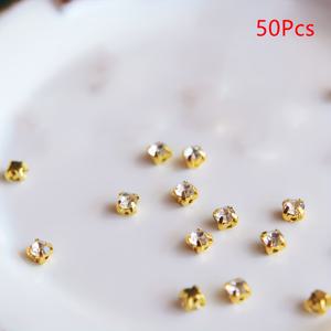 TEMU 50개 3mm 초소형 글라스 라인스톤, 골드 & 실버, 인형 공예용, 재봉 장식, 크래프트 데코, 정교한 공예 디테일, 반짝이는 포인트, 내구성 강한 유리 비즈, 정밀 절단 스톤, 라인스톤 팩, 소형 라인스톤, 주얼리 제작, DIY 애호가용