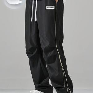 TEMU 남성용 캐주얼 스포츠 긴 바지, 아메리칸 스타일 속건성 루즈핏 하이스트리트 카고 낙하산병 바지, 스트리트 댄스웨어에 적합한 스포츠와 레저를 결합한 속건성 루즈핏 하이스트리트 카고 바지